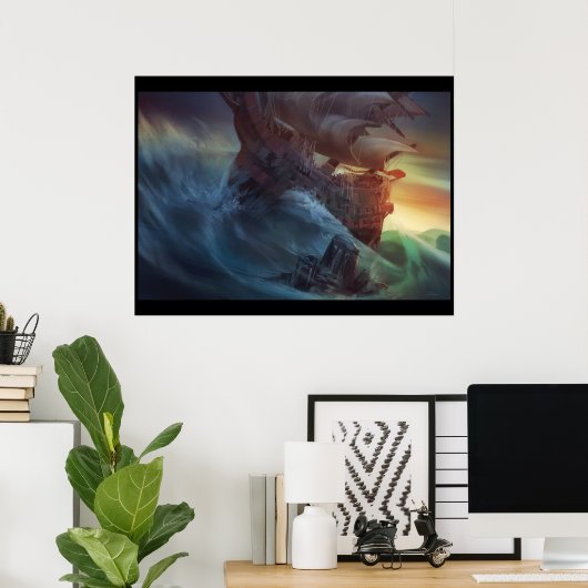 Poster la tempête (Bureau à domicile)