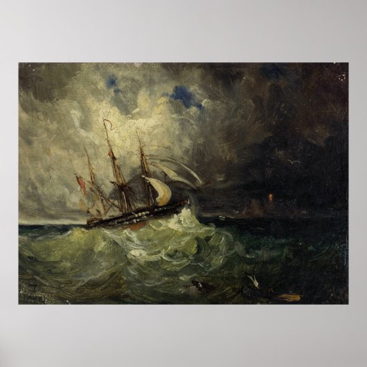 Poster La Tempête - Félix Ziem (Devant)