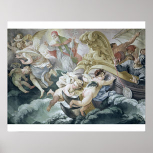 Poster La tempête miraculeuxment calmée sur le contact