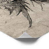 Poster La tentation de Saint Antoine par Martin Schongaue (Coin)