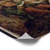 Poster La tentation de St. Anthony dans une caverne roche (Coin)