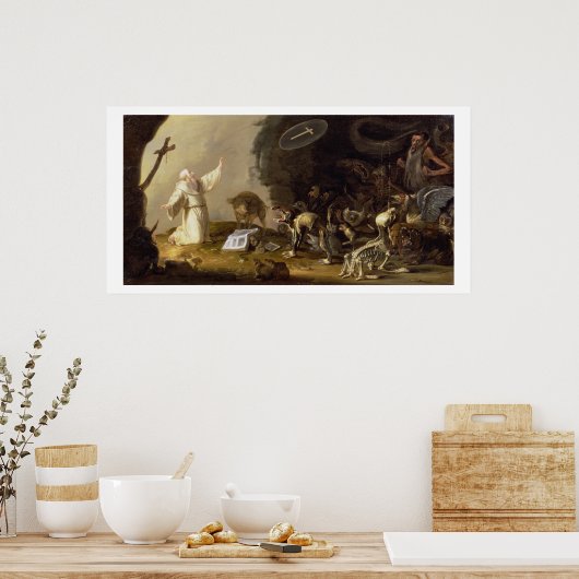 Poster La tentation de St. Anthony (panneau) (Cuisine)