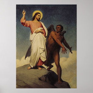Poster La tentation du Christ par Ary Scheffer (1854)