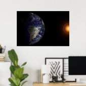 Poster La Terre À Son Équinoxe. (Bureau à domicile)