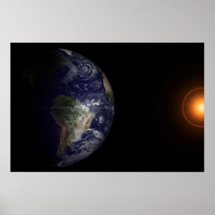 Poster La Terre À Son Équinoxe.