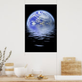 Poster La Terre Au-Dessus De L'Eau Inondée (Cuisine)