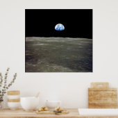 Poster La Terre dans l'espace de la Lune (Cuisine)
