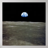Poster La Terre dans l'espace de la Lune (Devant)