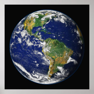 Poster La TERRE de l'affiche faite sur commande de matte