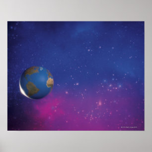 Poster La terre de l'espace extra-atmosphérique