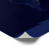 Poster La Terre de nuit de l'espace (Coin)