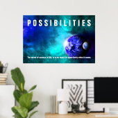 Poster La Terre Des Possibilités Spatiales Citation De Su (Bureau à domicile)