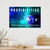Poster La Terre Des Possibilités Spatiales Citation De Su (Cuisine)
