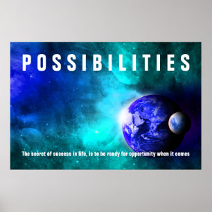 Poster La Terre Des Possibilités Spatiales Citation De Su