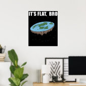 Poster La Terre est un don plat C'est une Terre plate (Bureau à domicile)