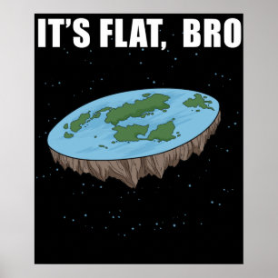 Poster La Terre est un don plat C'est une Terre plate