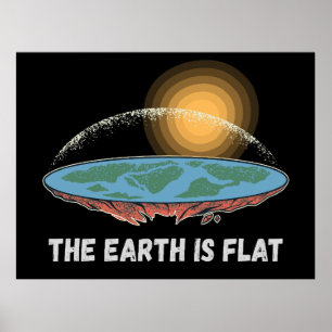 Poster La Terre Est Une Théorie Humoristique Plate