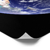 Poster La Terre et la Lune de l'espace (Coin)