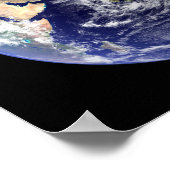 Poster La Terre et la Lune de l'espace et du soleil (Coin)