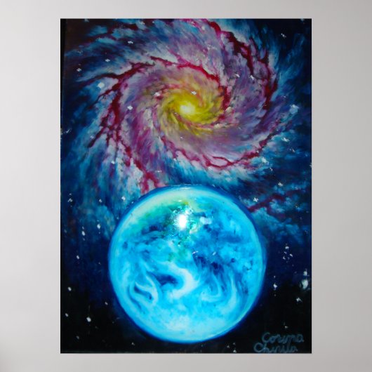 Poster La Terre et une galaxie (Devant)