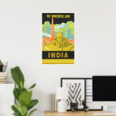 Poster La Terre Merveilleuse : Inde (Bureau à domicile)