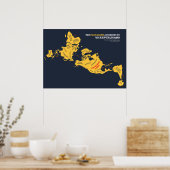 Poster La Terre plate selon les Républicains américains (Cuisine)