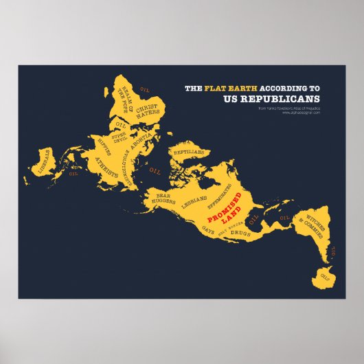 Poster La Terre plate selon les Républicains américains (Devant)