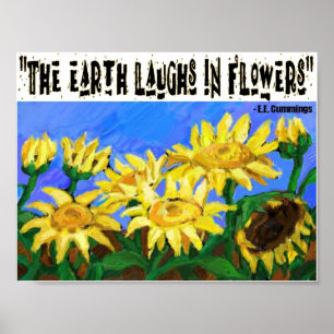 Poster La terre rit dans l'affiche Fleurs