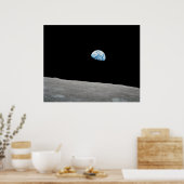Poster La Terre S'Élève Au-Dessus De L'Horizon Lunaire. (Cuisine)