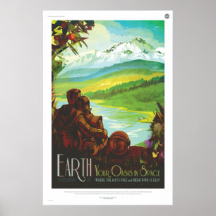 Poster La Terre, votre oasis dans l'espace