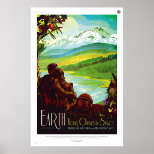 Poster La terre - votre oasis dans l'espace