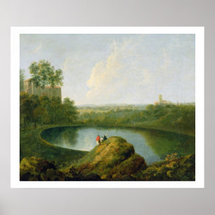 Poster La tête du lac Nemi (huile sur la toile)