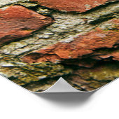 Poster La texture de mur de brique rouge gronge arrière - (Coin)