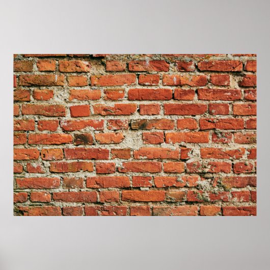 Poster La texture de mur de brique rouge gronge arrière - (Devant)