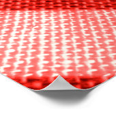 Poster La texture du rouge vif de la gingham de reliure f (Coin)