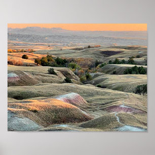 Poster La toile des collines Badlands