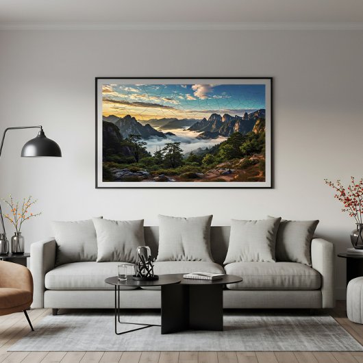 Poster La toile sur les montagnes