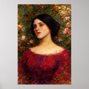 Poster La tonnelle de roses par John William Waterhouse