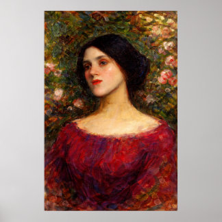 Poster La tonnelle de roses par John William Waterhouse