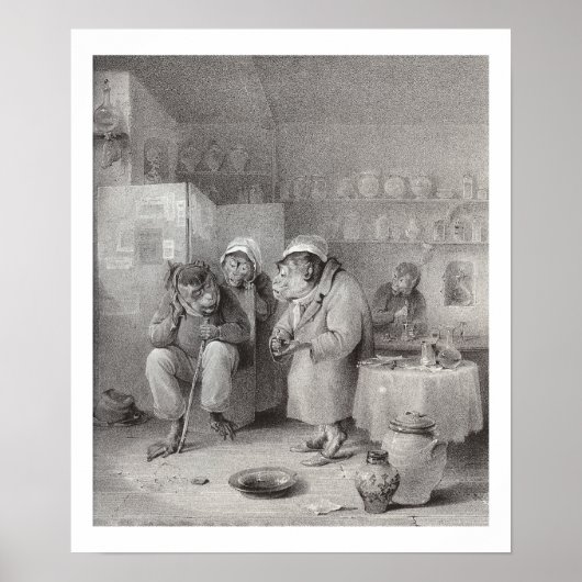 Poster La Toothache - Singes - Décor de bureau pour denti (Devant)