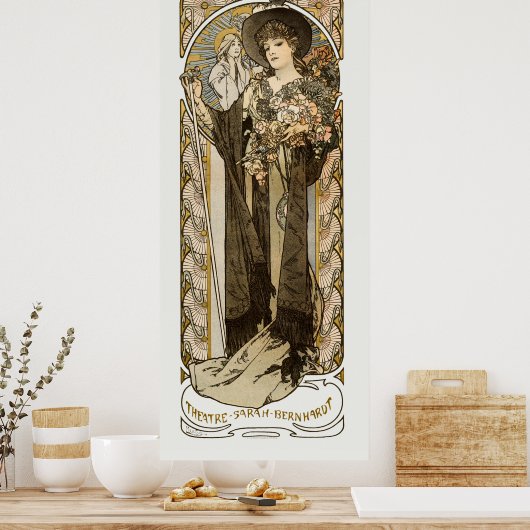Poster La Tosca Alphonse Mucha Large (Cuisine)
