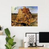 Poster "La Tour de Babel" de Pieter Bruegel (vers 1563) (Bureau à domicile)
