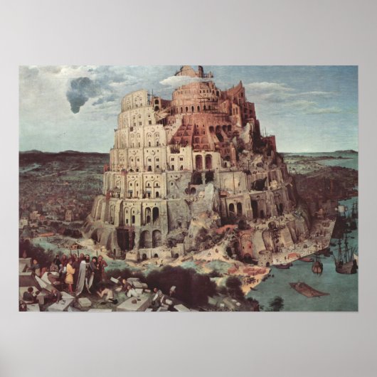 Poster La Tour de Babel - Pieter Bruegel l'Ancien (Devant)