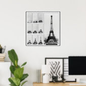 Poster La tour de Gustav Eiffel en construction (Bureau à domicile)