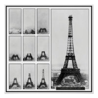La tour de Gustav Eiffel en construction à Paris