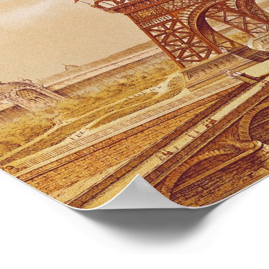 Poster La Tour Eiffel, 1889 (Coin)