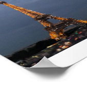 Poster La Tour Eiffel de Paris la nuit (Coin)