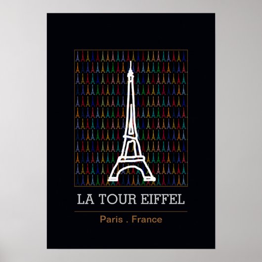 Poster La Tour Eiffel / Décor français (Devant)