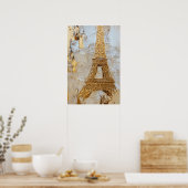 Poster La tour Eiffel en or (Cuisine)