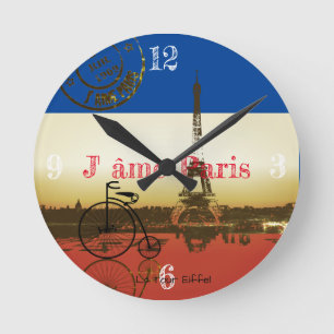 Poster La Tour Eiffel Ronde Klok